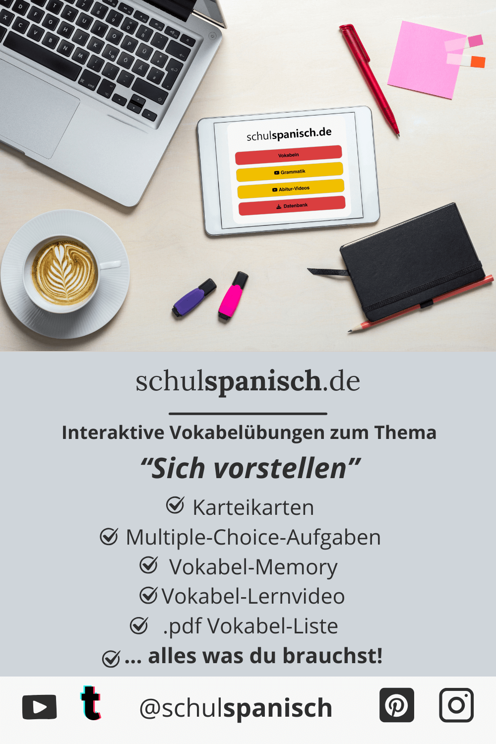 Vokabelliste Sich vorstellen